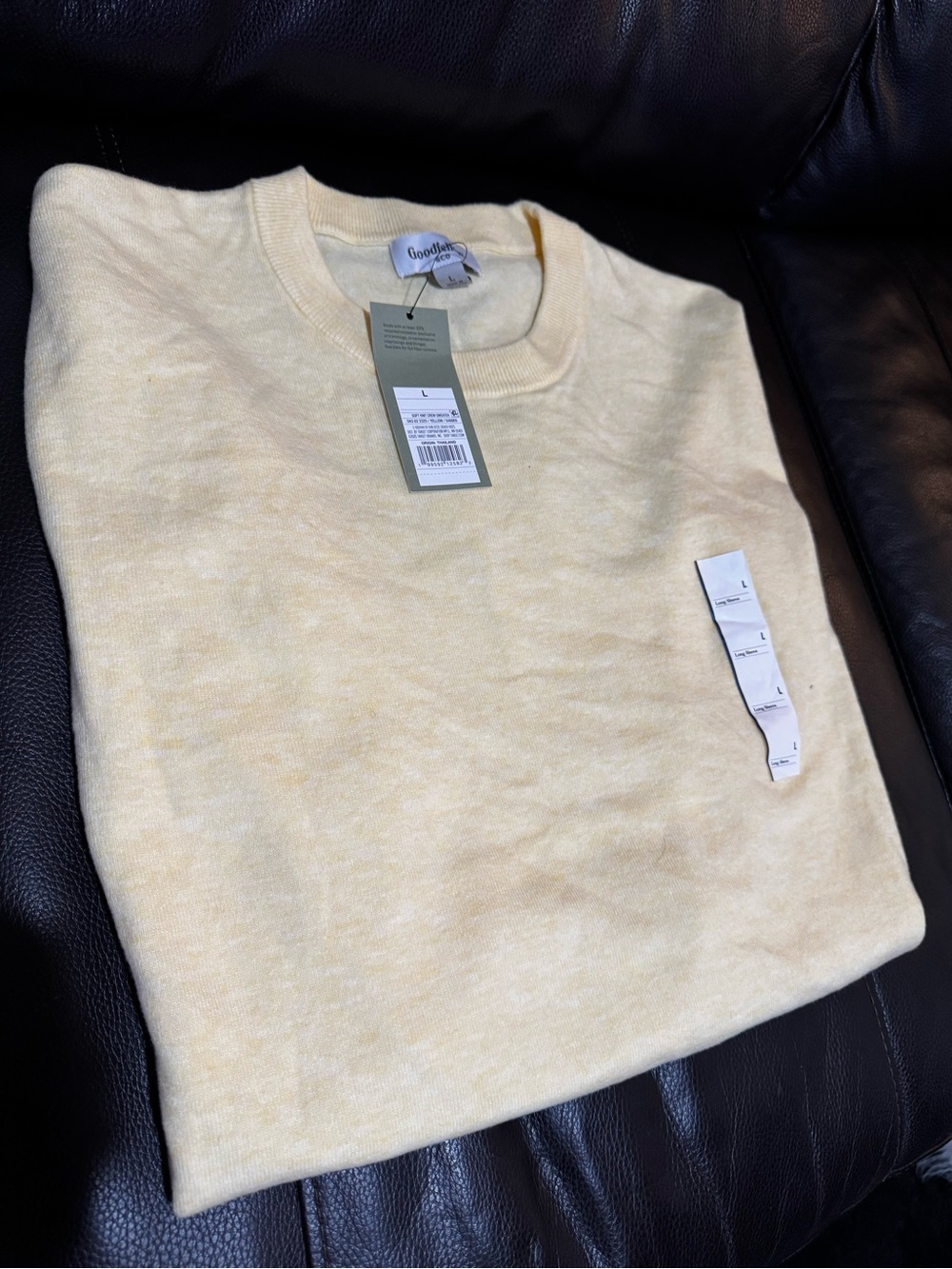 Goodfellow & Co Soft Pale Yellow Men’s Crewneck Sweater
